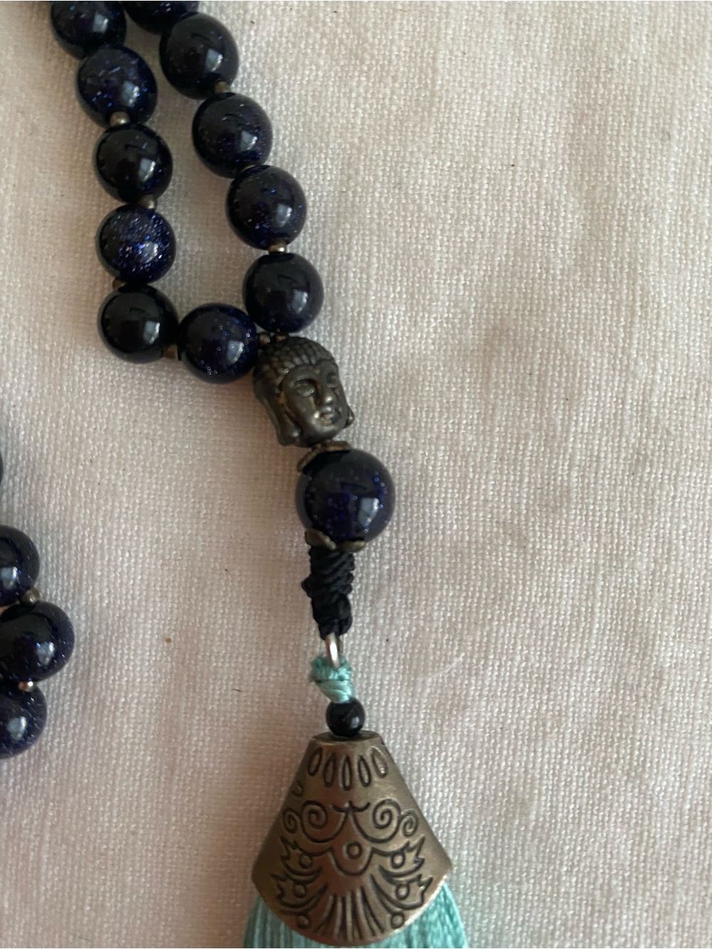 Blue Sandstone Mala necklace - Picture 4 of 4